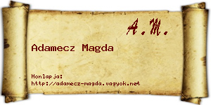 Adamecz Magda névjegykártya